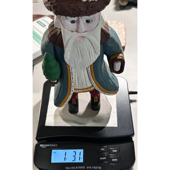 Hand-Carved Santa Figurine by Dave & Pat Justice #24 1998 Folk Art Christmas - Picture 12 of 12